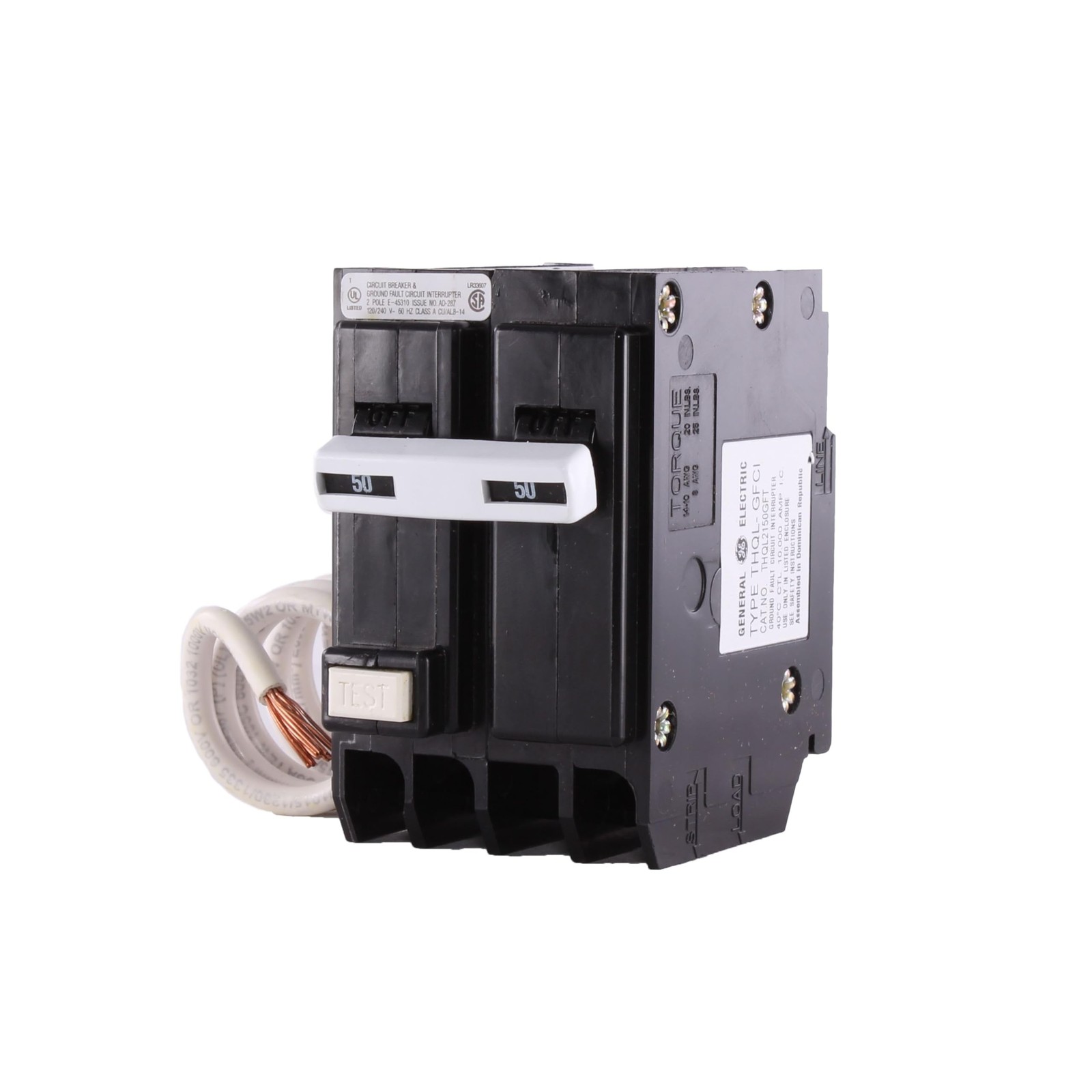 ABB Q-Line® THQL2150GFT • 50A Double-Pole Breaker • Ground Faul