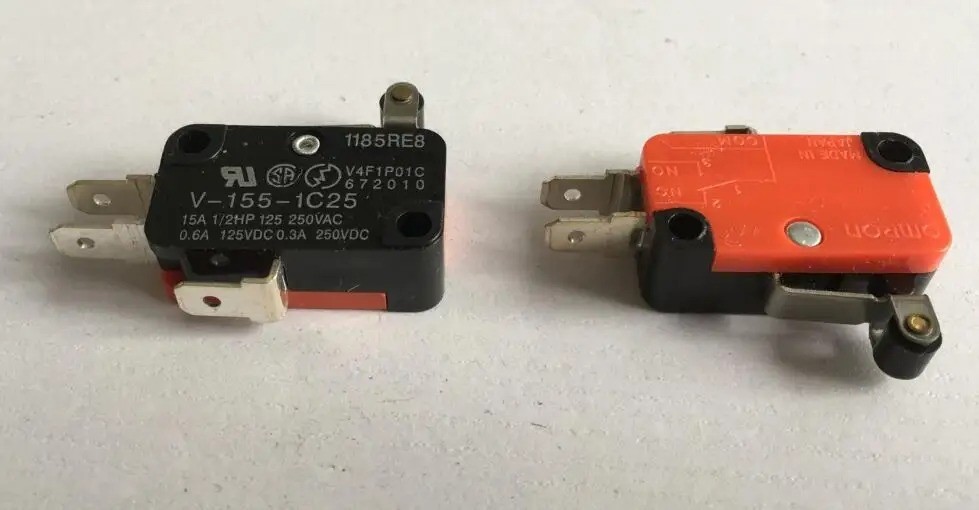 10PCS V-15-1C25 Micro Limit Switch SPDT Momentary Snap Button AC 250V 15A
