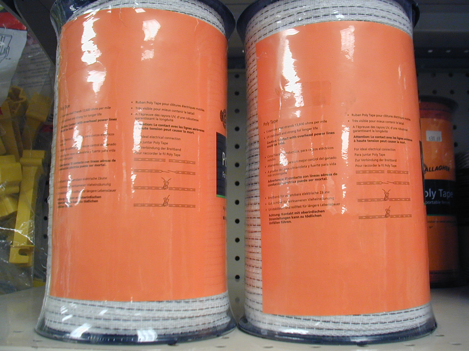 Gallagher – PolyTape – 1/2 Inch Wide – 660 ft. White ( 2 ) Rolls – $40.00 Each