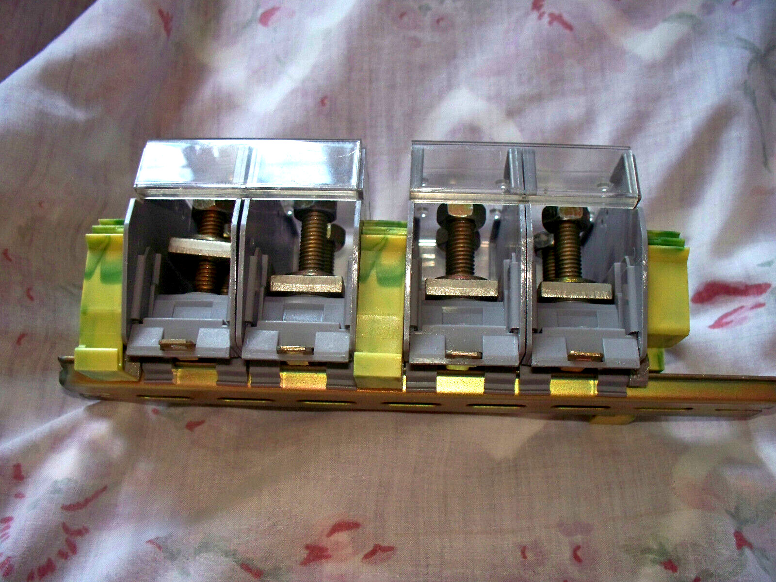 High Voltage Panel rail assembly Connector 8in DIN Rail Terminal Block