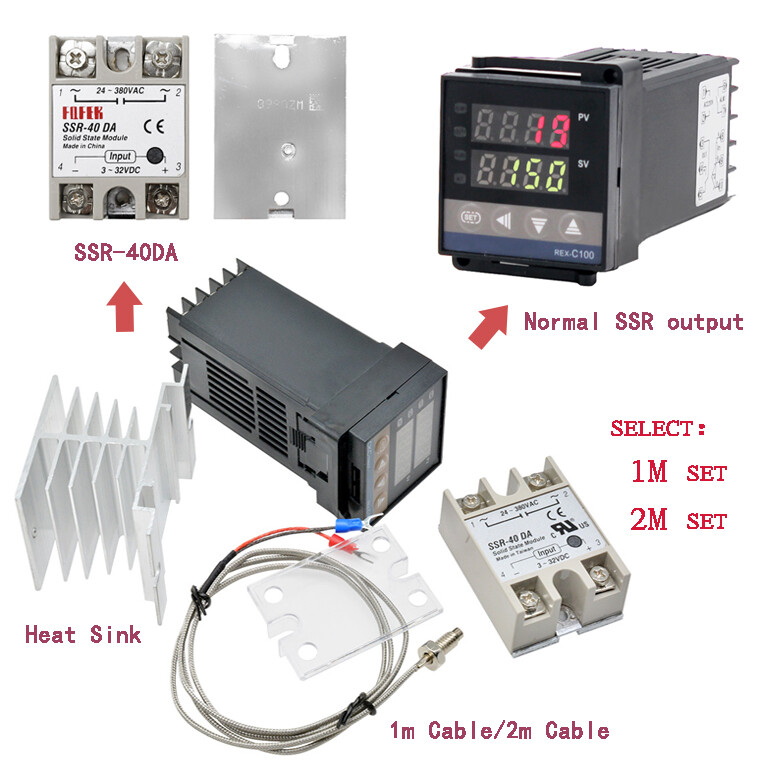 REX-C100 Digital PID Thermostat temperature Controller SSR output K Thermocouple