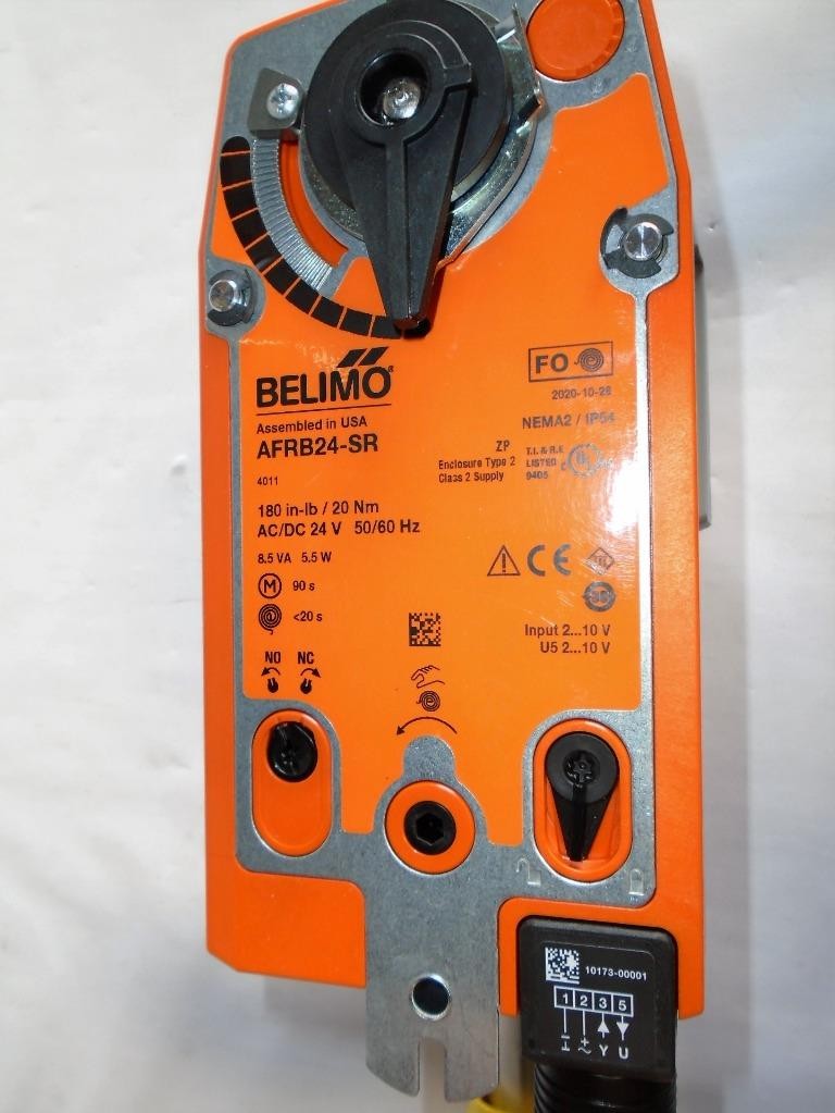 New Belimo AFRB24-SR 180in-lb AC/DC 24V 8.5VA Valve Actuator, Spring Return B240