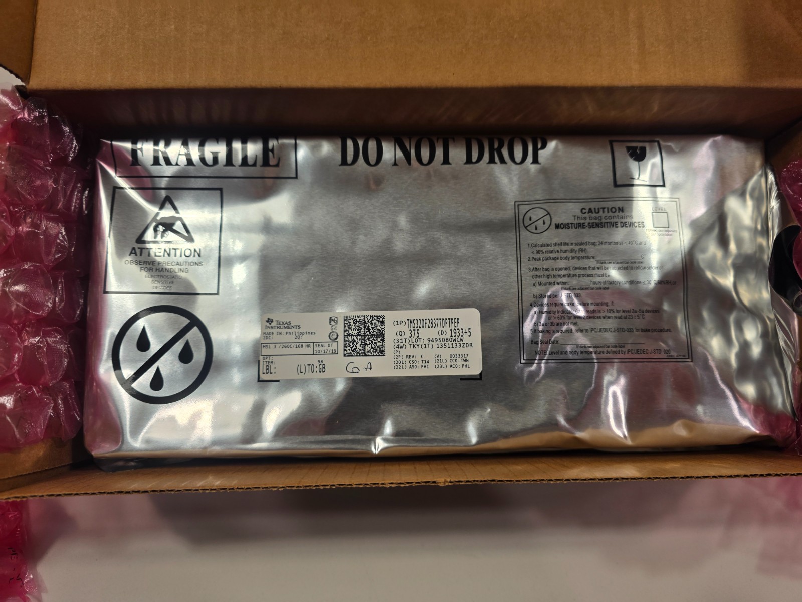 TI TMS320F28377DPTPEP C2000 Dual-Core MCU 176-HLQFP Lot of 375 Factory Sealed