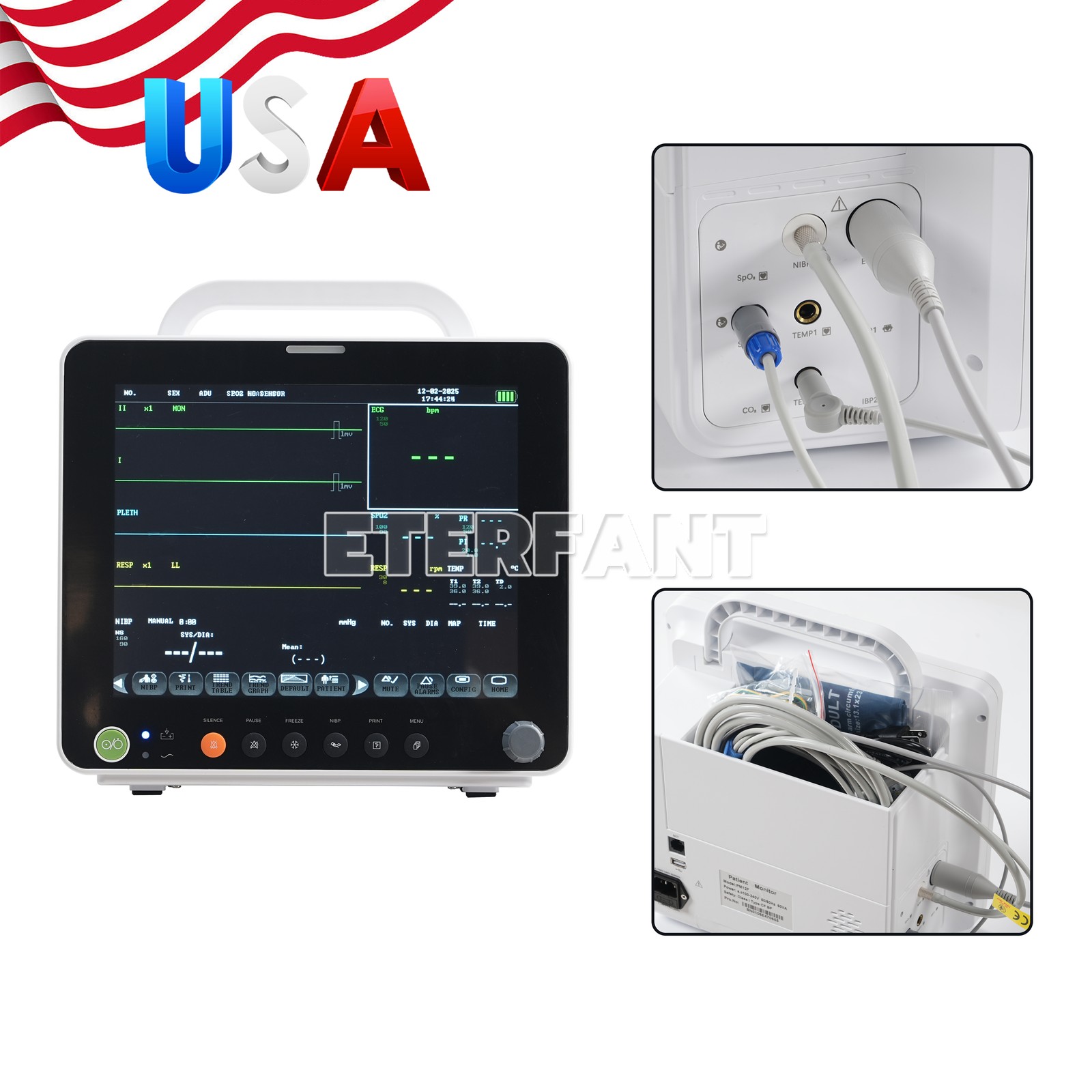 Patient Monitor CCU ICU For Hospital/Mobile Medical Cart Trolley Rolling Cart