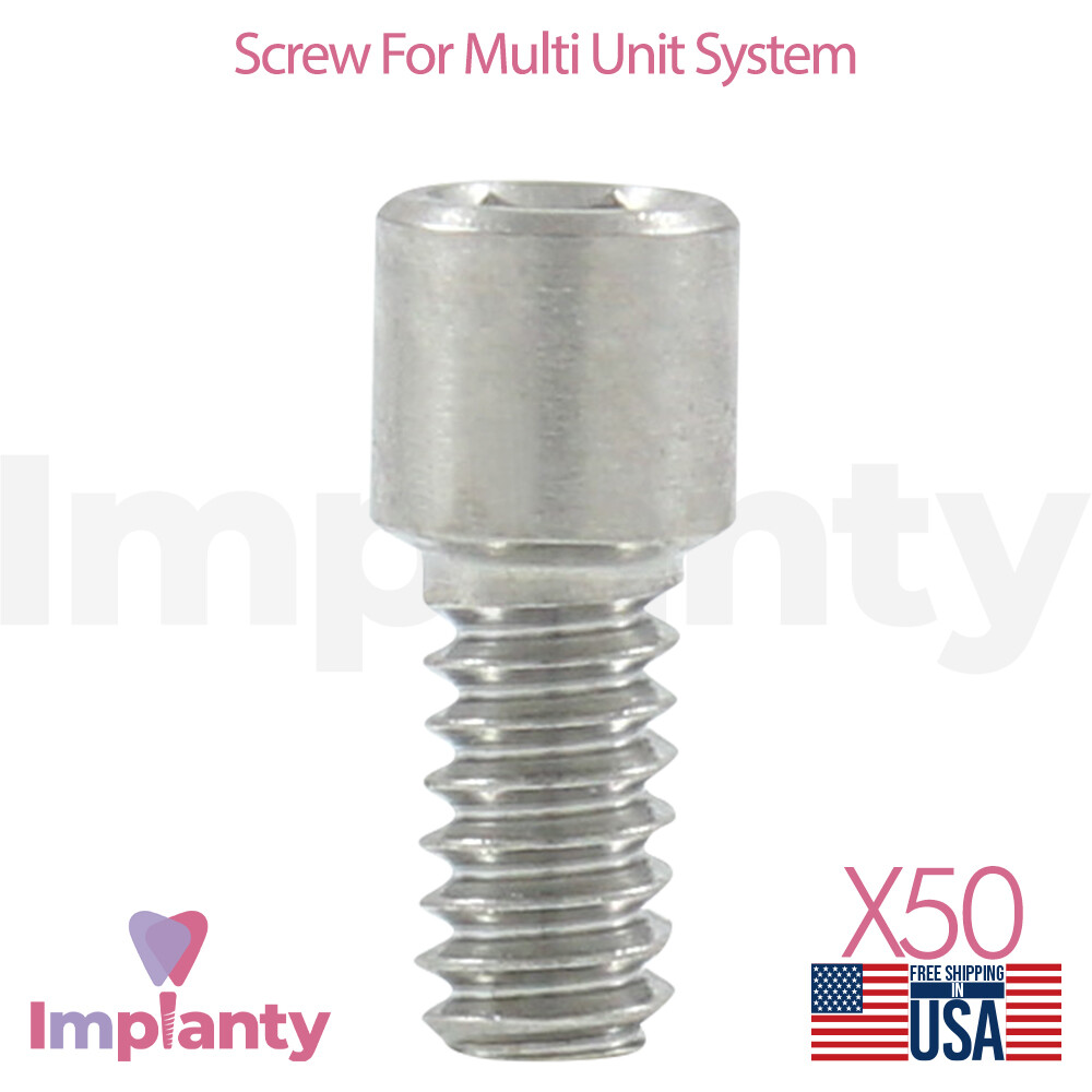 50 Titanium Screw Straight & Angled Multi Unit Conical Connection Internal Hex