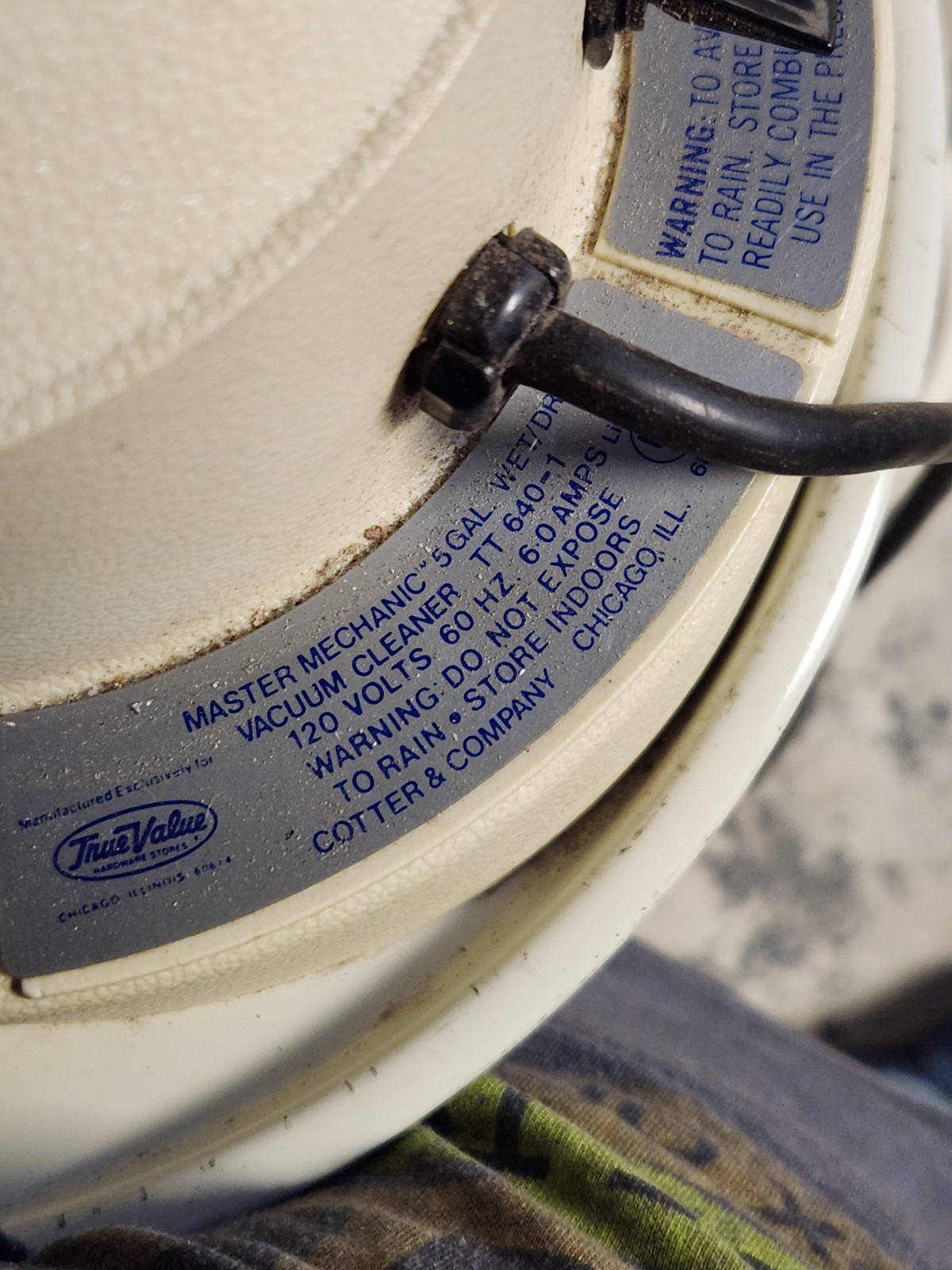 Rare Vintage True Value Blue/White 5gal Wet/Dry Shop Vac
