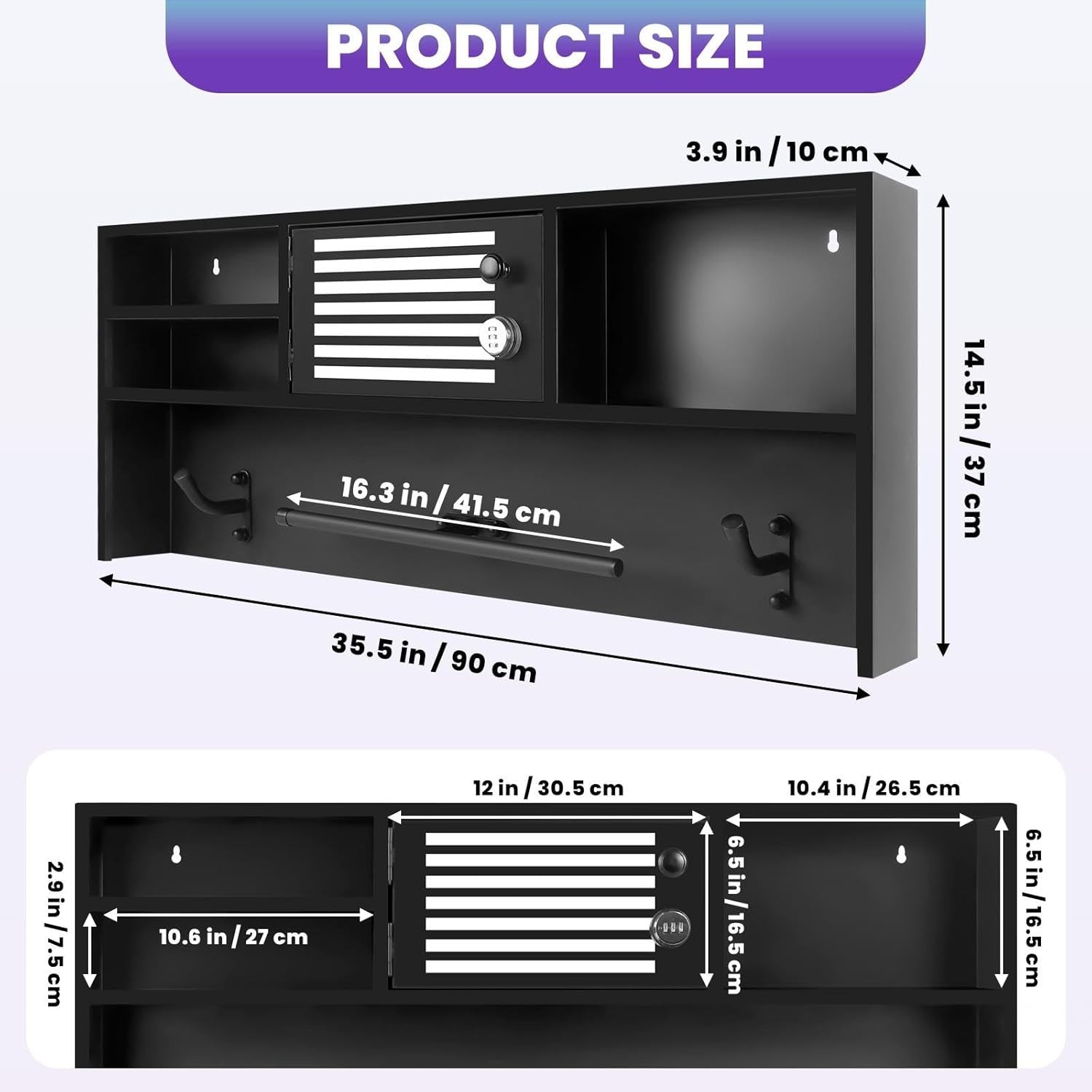 Wall Mounted Police Gear Rack 220lb Metal Police Gear Stand for Law Enforcement