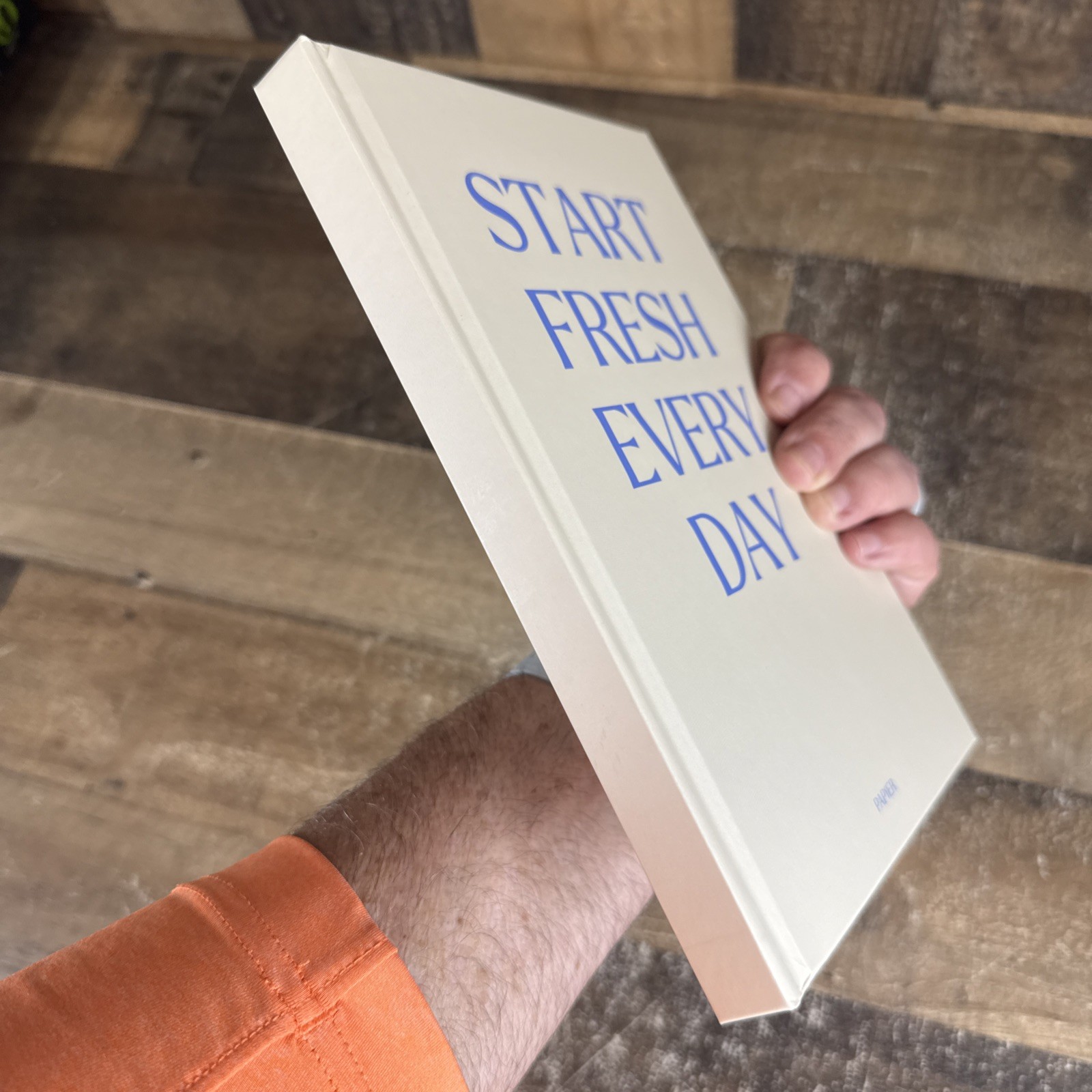 BRAND NEW PAPIER Blue & Cream Start Fresh Everyday 16 Week Productivity Planner
