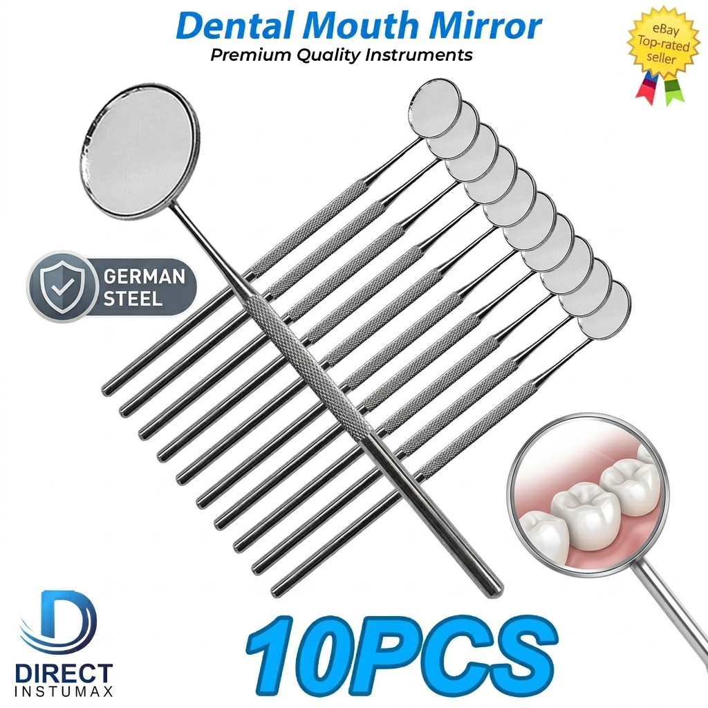 Dental Pick & Mirror Tools Set Sculpture Instrument Oral Hygiene Kit German Gr
