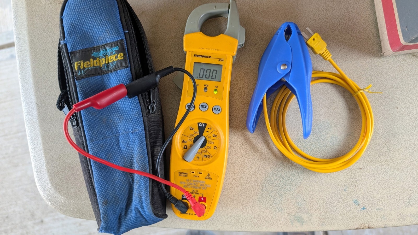 Fieldpiece SC66 Wireless Power Clamp Meter W/HVAC Temperature Clamp- Used