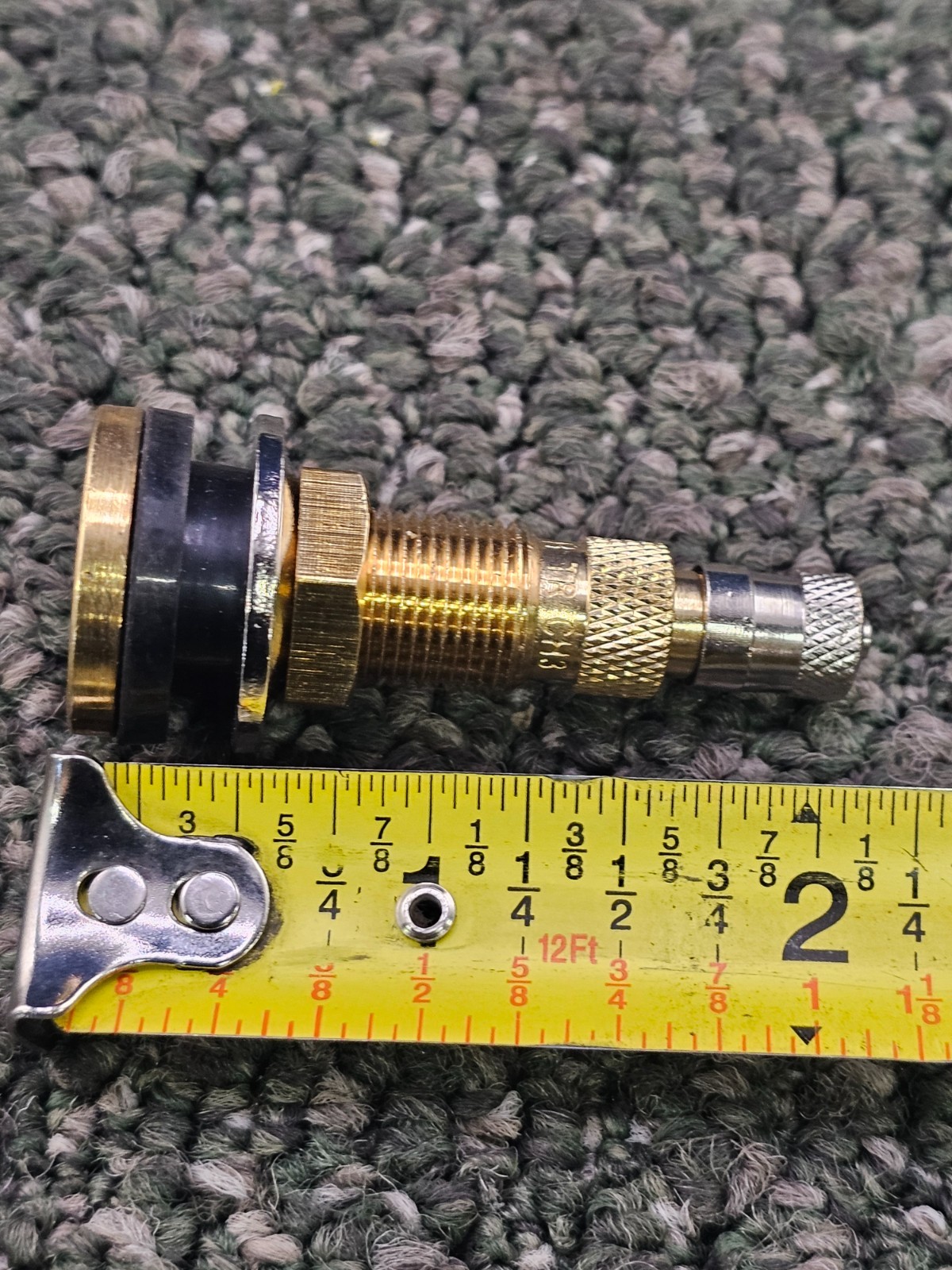 (QTY 12) TR618A 1-7/8 in Brass Clamp-in Valve Stems 90 PSI For 5/8-in Rim Hole