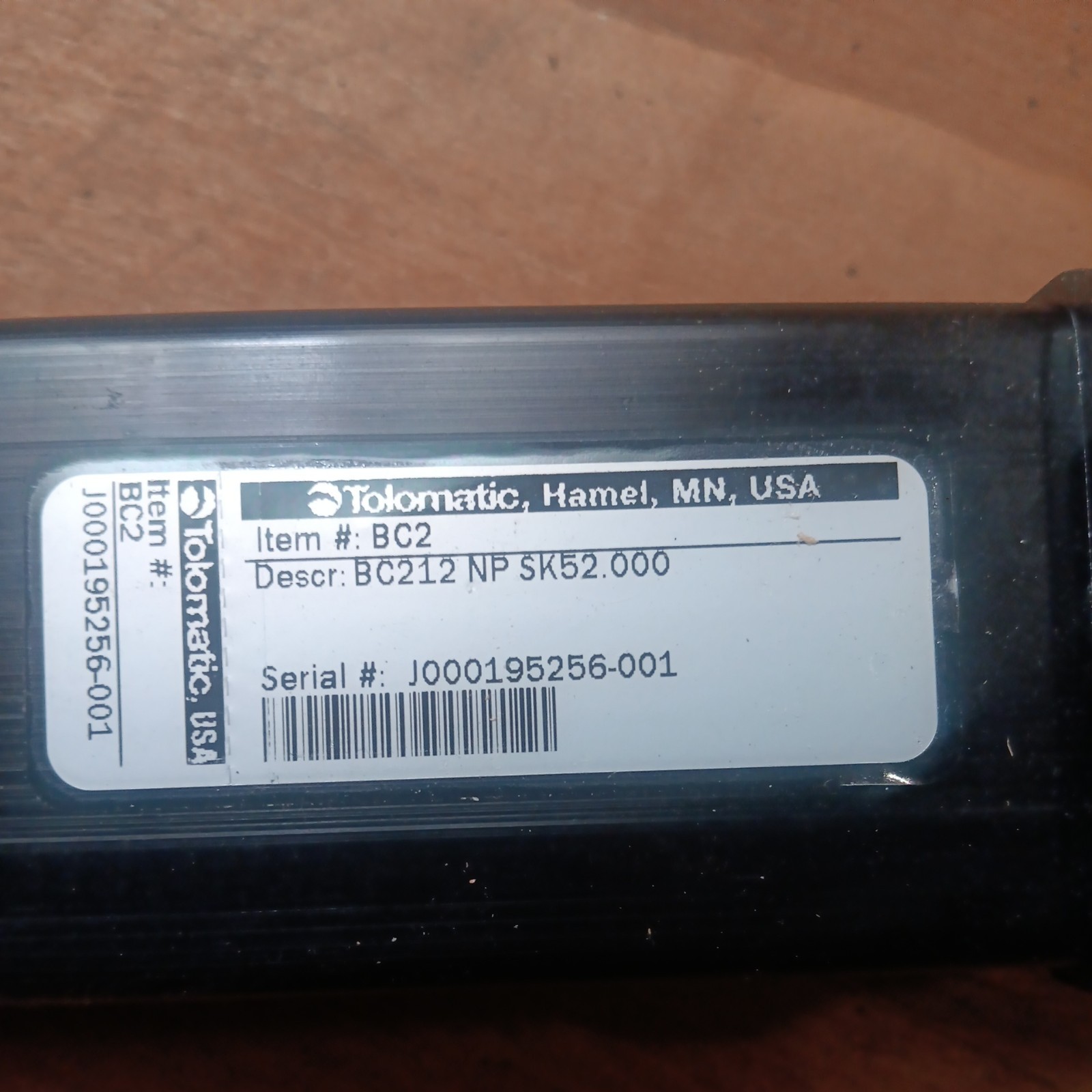 TOL-O-MATIC BC212 np sk52.000 AIR PNEUMATIC RODLESS CYLINDER NOS