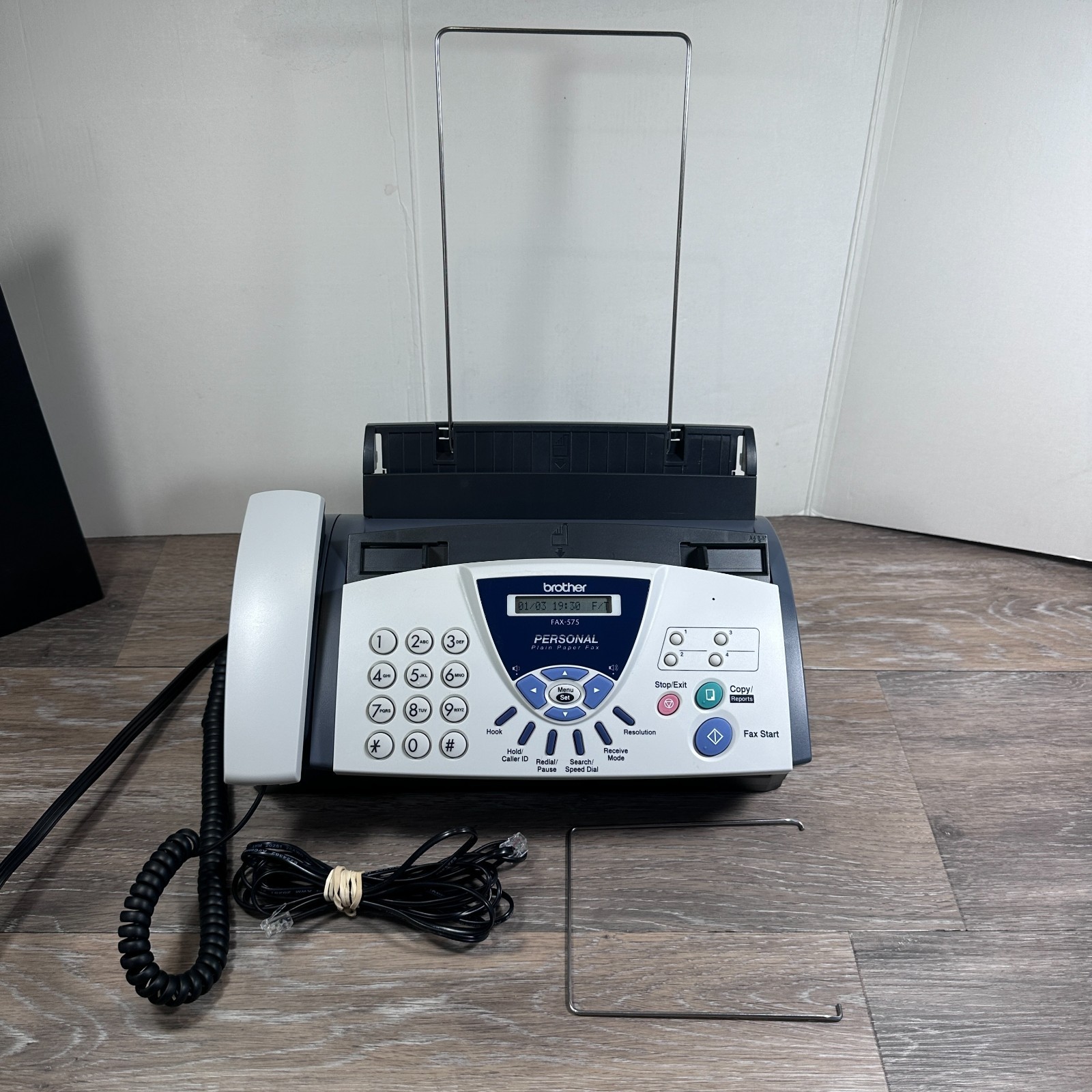 Brother FAX-575 Personal Plain Paper Fax Copier Machine W/ Phone Working Tested