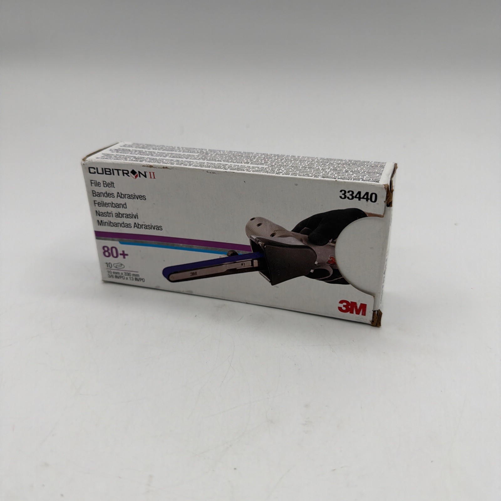3M Cubitron II File Belt, 33440, 80+, 10 mm x 330 mm (3/8 in x 13 in)