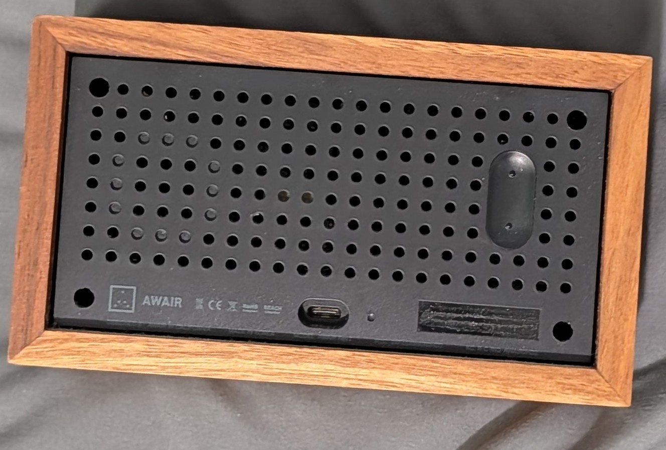 Awair Element Indoor Wi-Fi Air Quality Monitor Walnut Case – 2nd Edition w/Alexa