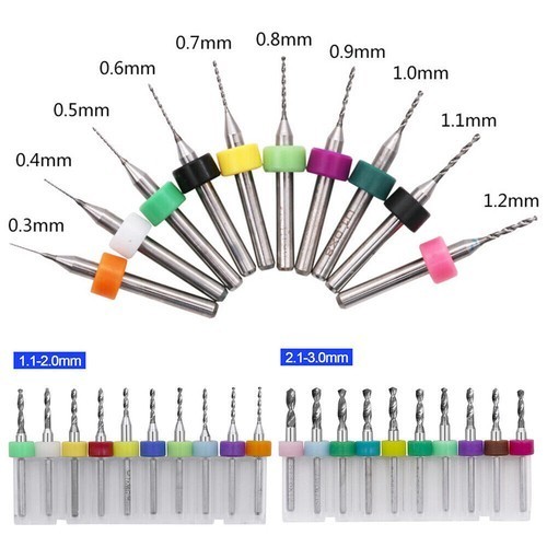 Dental PCB Drill Bit Set Tungsten Carbide Steel Twist Micro CNC Engraving Burs
