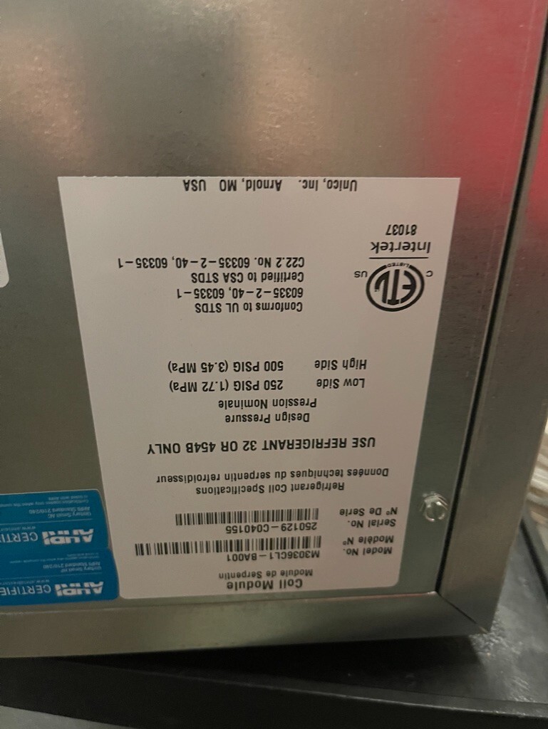 Unico Inc. 2.5 – 3 Ton 4 Row Coil Module AC/HP A2L M3036CL1-BA001