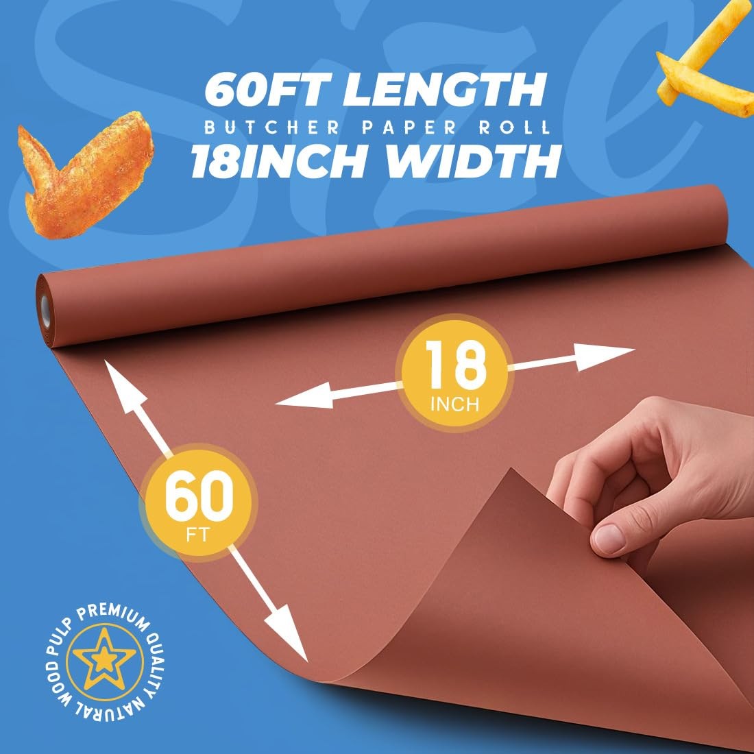 PH PERKHOMY Pink Butcher Paper Roll 18″ x 720″ (60′) for x 60′,
