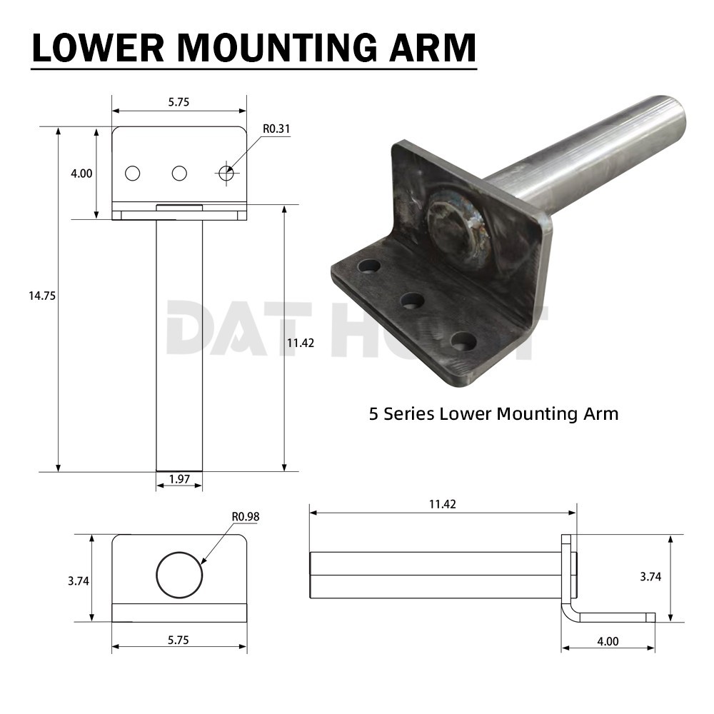 8 Ton Hydraulic Scissor Hoist Kit – Fits 10-14′ Dump Truck DH-516
