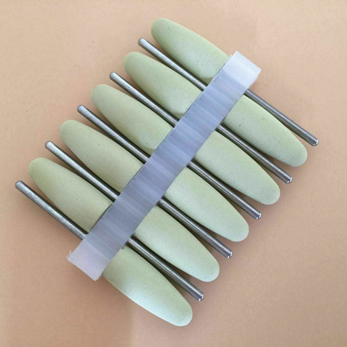 50 Pcs Dental 2.35mm Lab Silicone Rubber Polishing Burs Shank Polishers Diamond