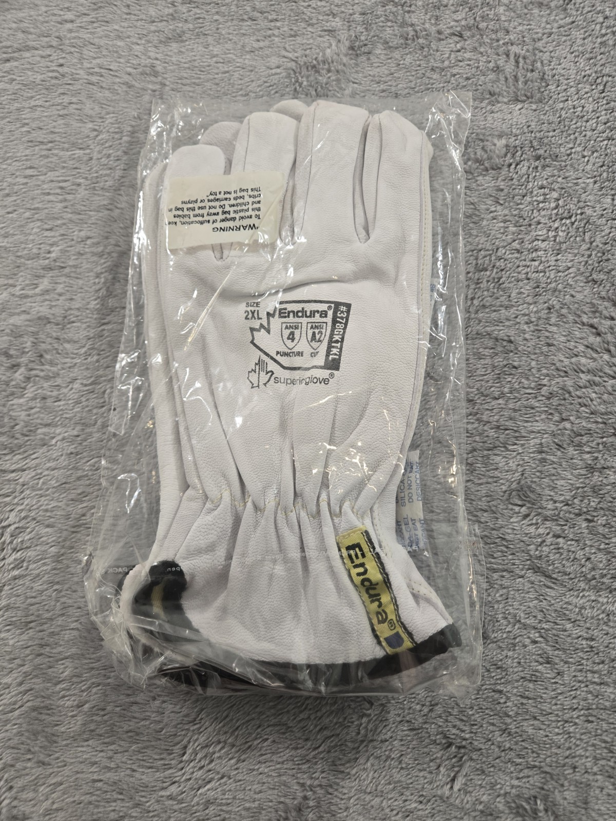 Superior Glove Endura 378GKTKL-2XL Leather Driver Glove Goatskin 4Puncture A2Cut