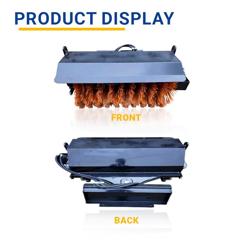 39in Hydraulic 30° Angle Broom Sweeper Attachment For Mini Skid Steer Loader