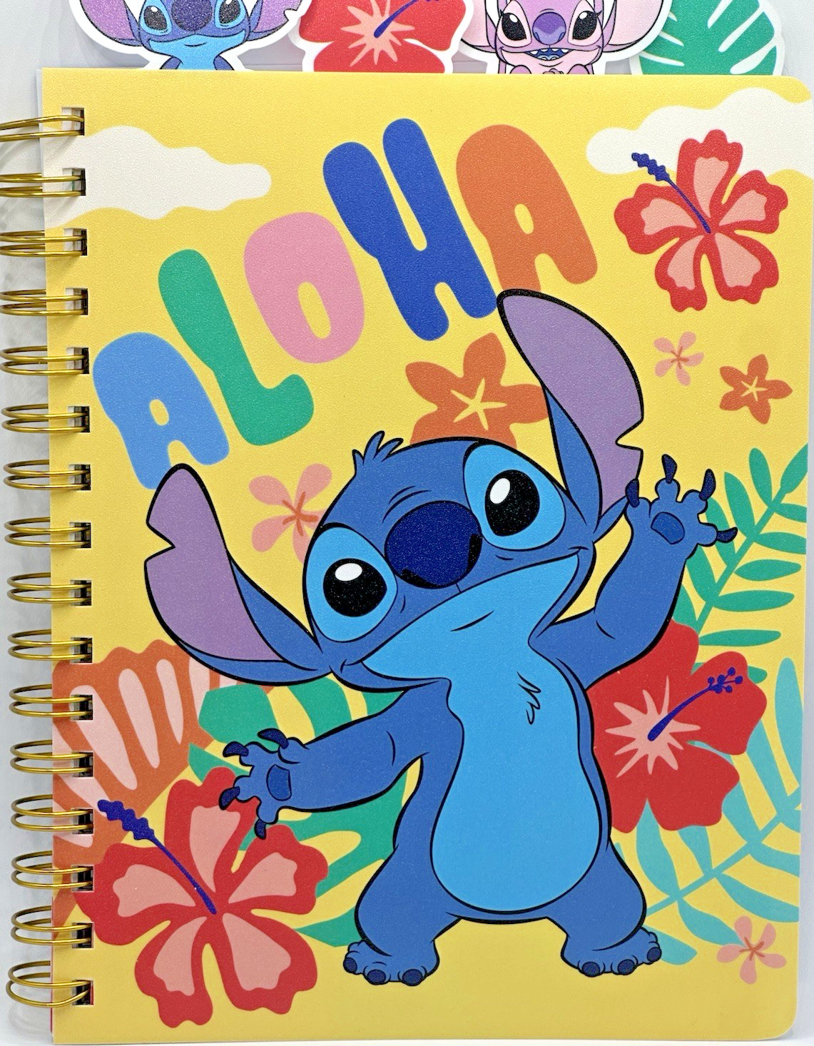Disney Stitch 4 Tabbed Notebook Journal Aloha Lilo & Stitch Angel NWT