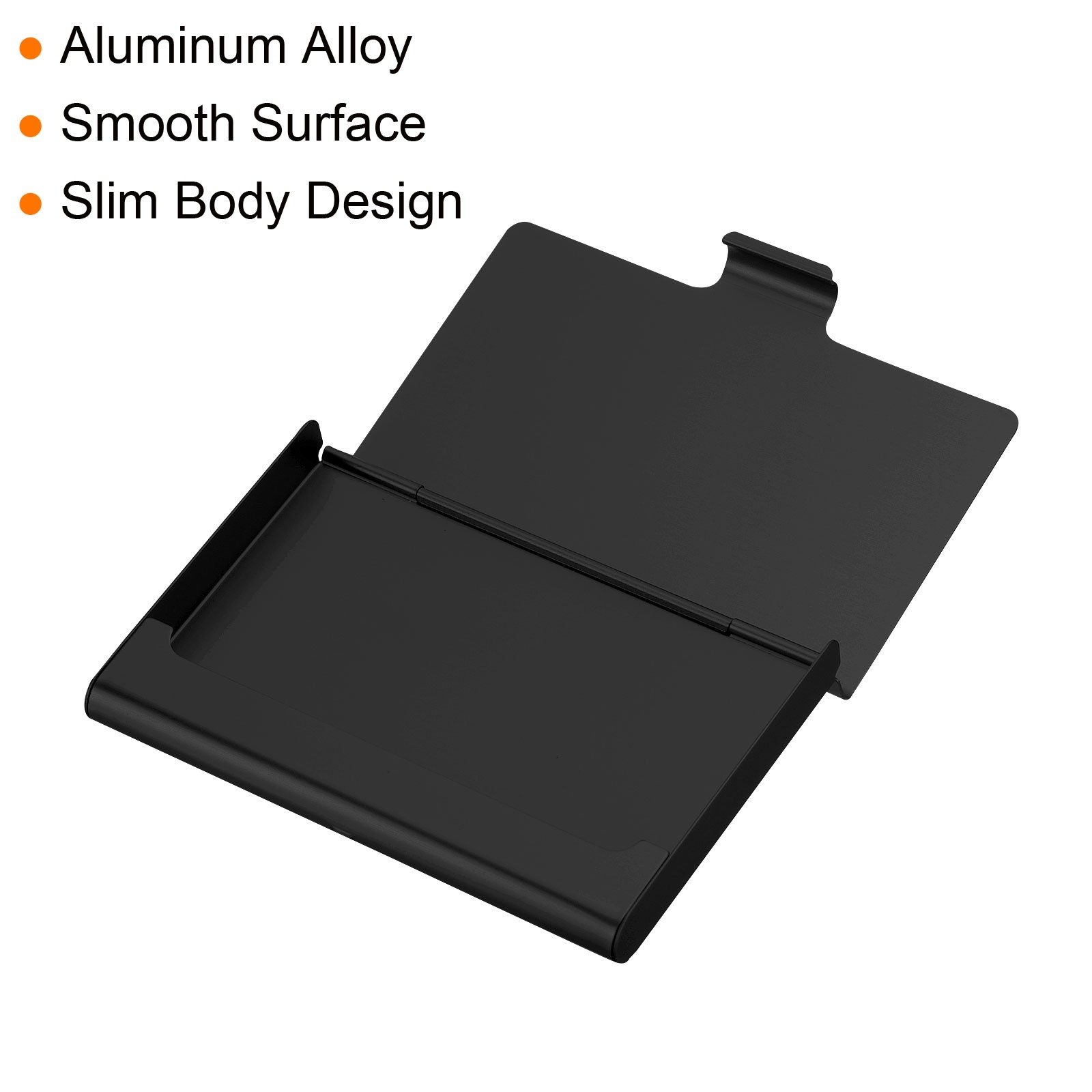 2 x Business Card Holder Aluminum Metal Card Case Professional Pocket Black