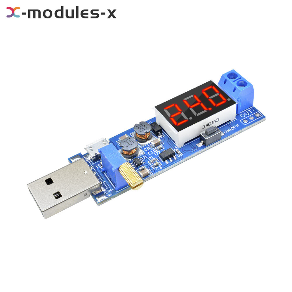 DC-DC 5V to 1.2V-24V USB Step UP/Down Adjustable Converter Power Supply Module