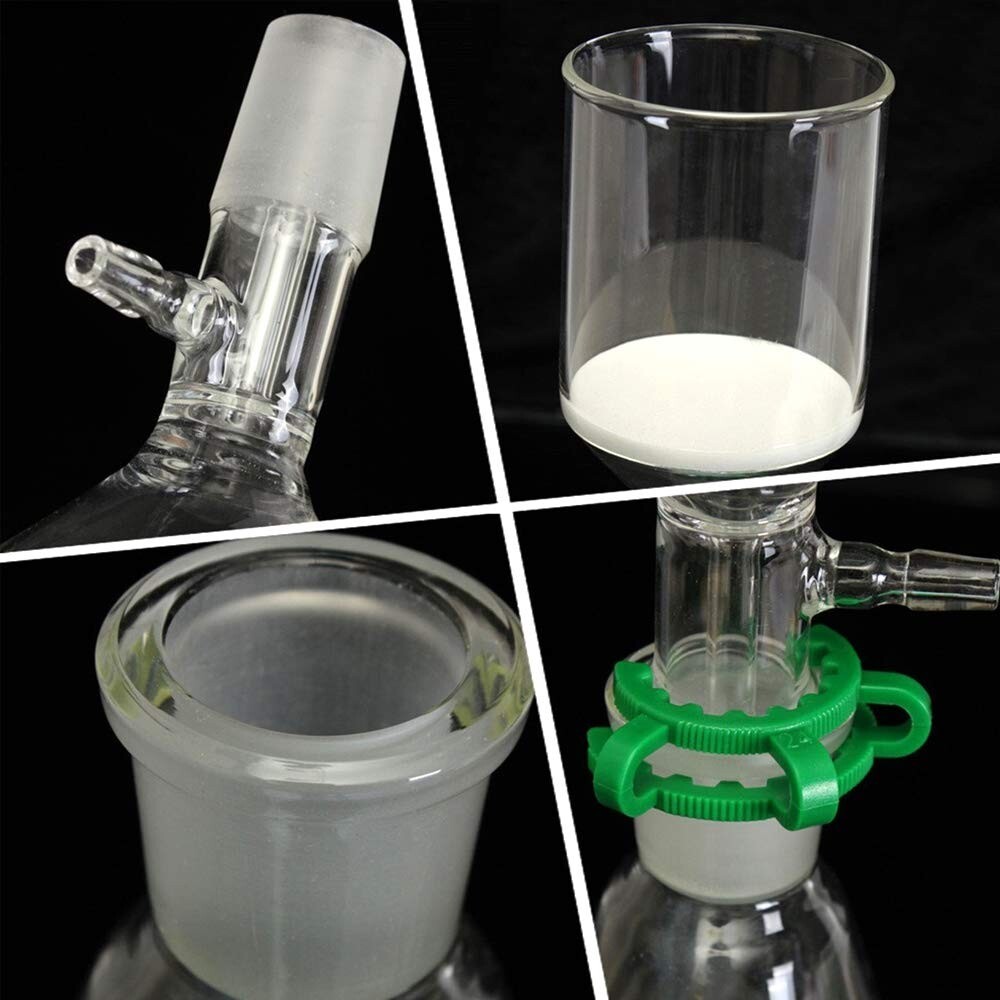 Glass Vacuum with 1000mL Filter Bottle and 250ml Funnel Filtration Kit Lab Va…
