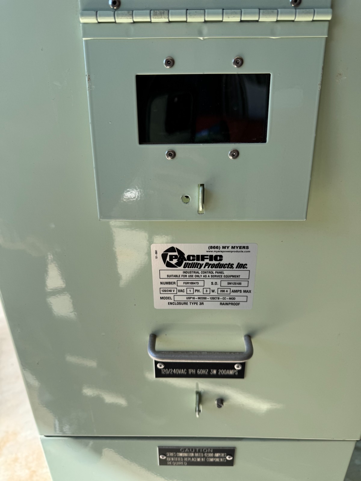 Meyers Meter Pedestal US16-M2200-120CTB-CC-MOD Pacific Utility Products Inc