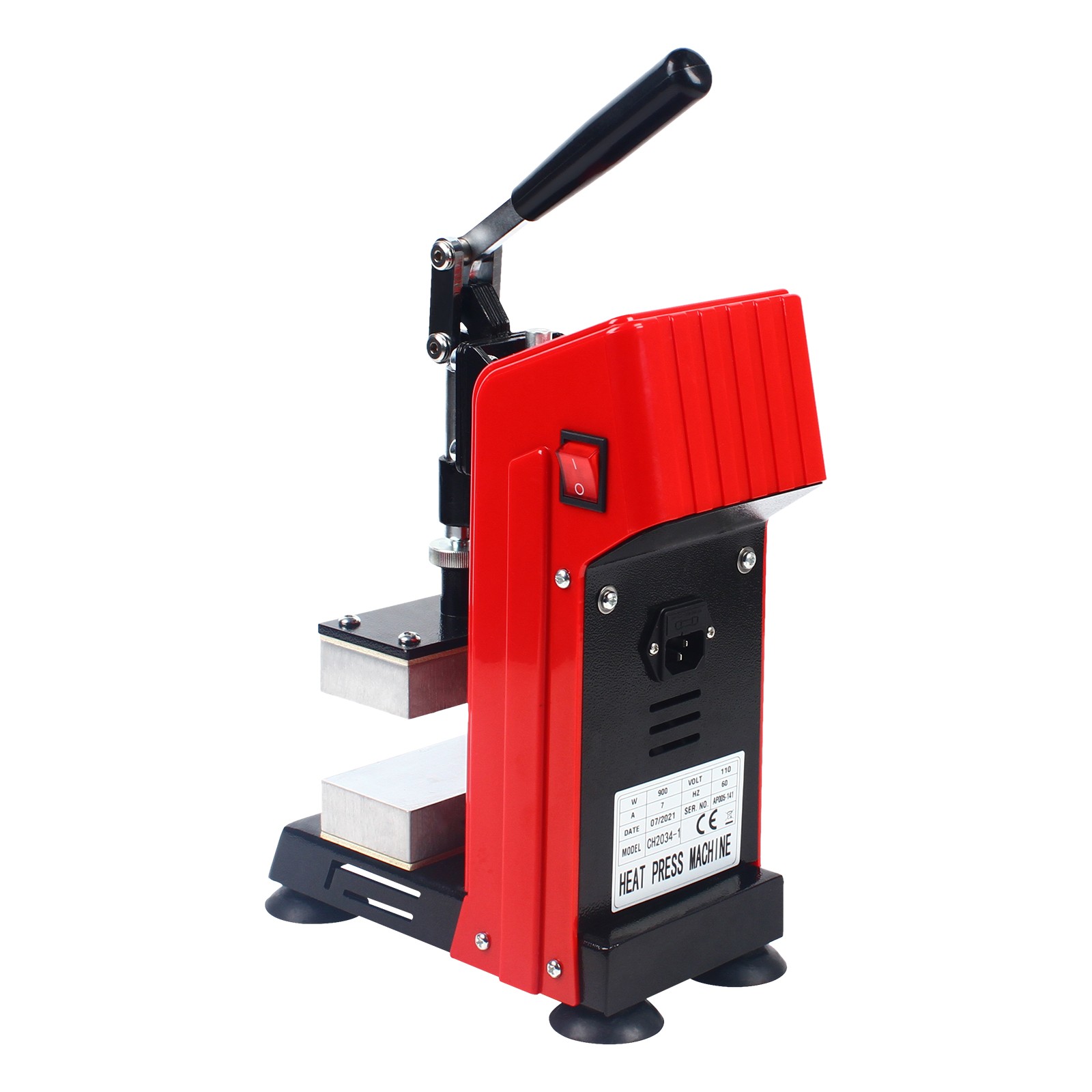 Heat Press Machine 900W Mini Manual Heat Presser Heavy Duty Hot Press Stamping