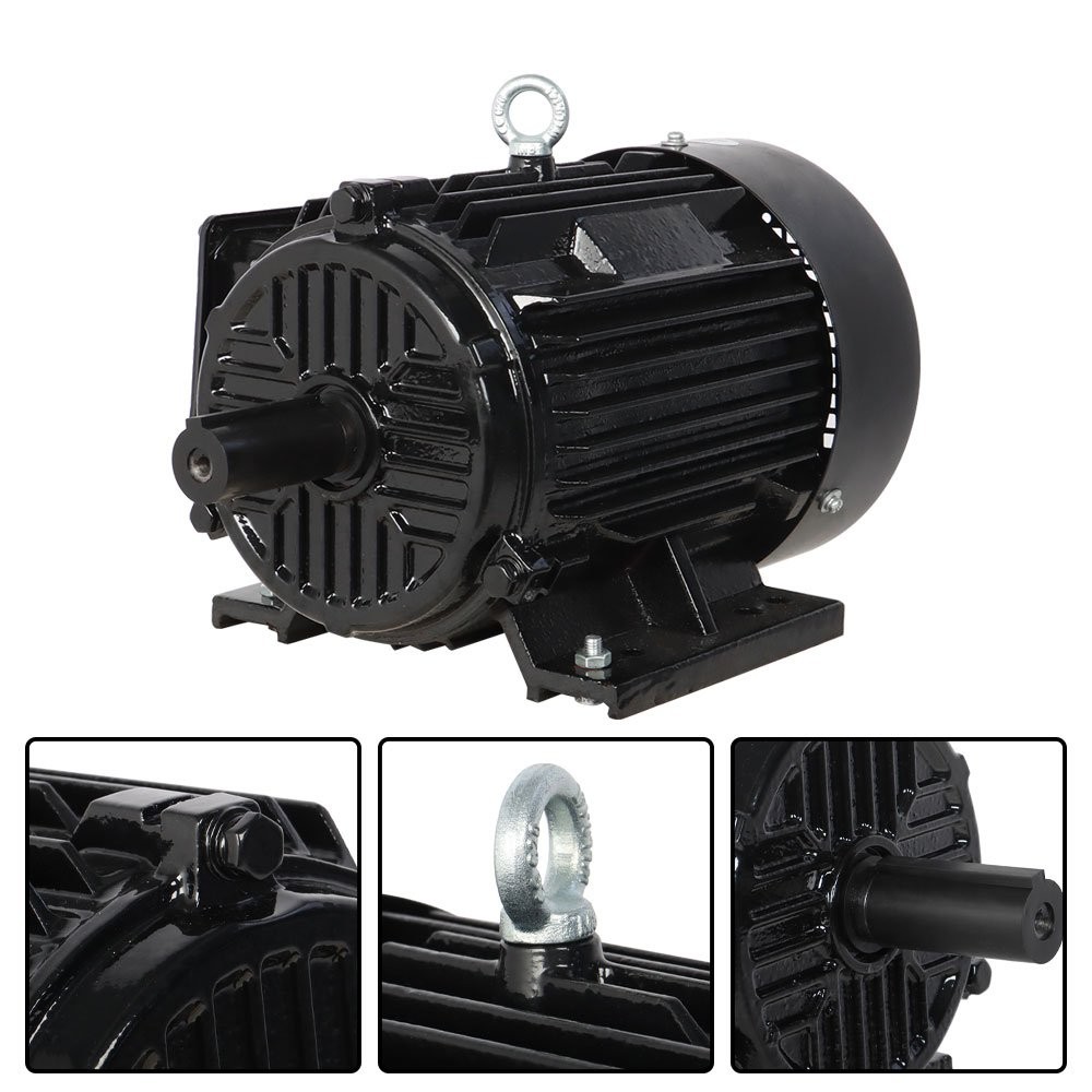 5 HP 3 Phase Electric Motor 1800 RPM 184T Frame TEFC 230/460 Volt Severe Duty