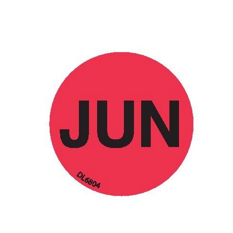 1″ Diameter «Jun» Months of the year labels (500 per Roll)