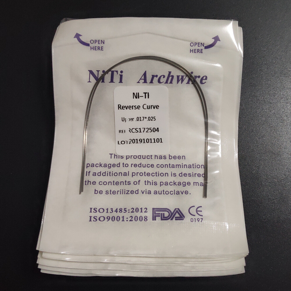 20Pack Dental Orthodontic Reverse Curve Arch Wire Niti Super Elastic Rectangular