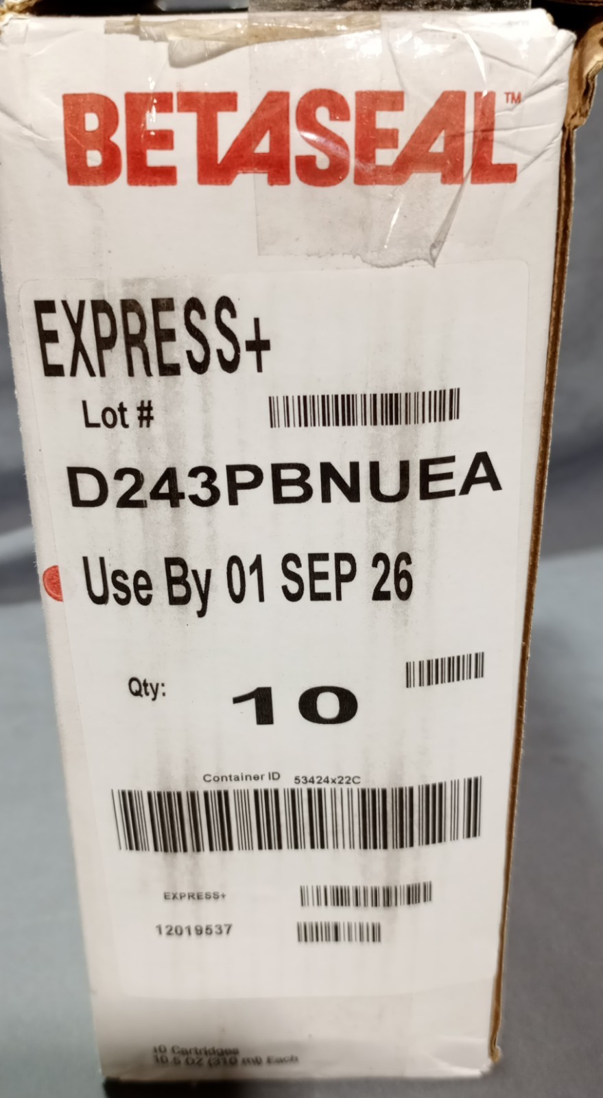 Lot Of 10 Betaseal Express+ 10.5 Oz Each Exp 01-sept-26