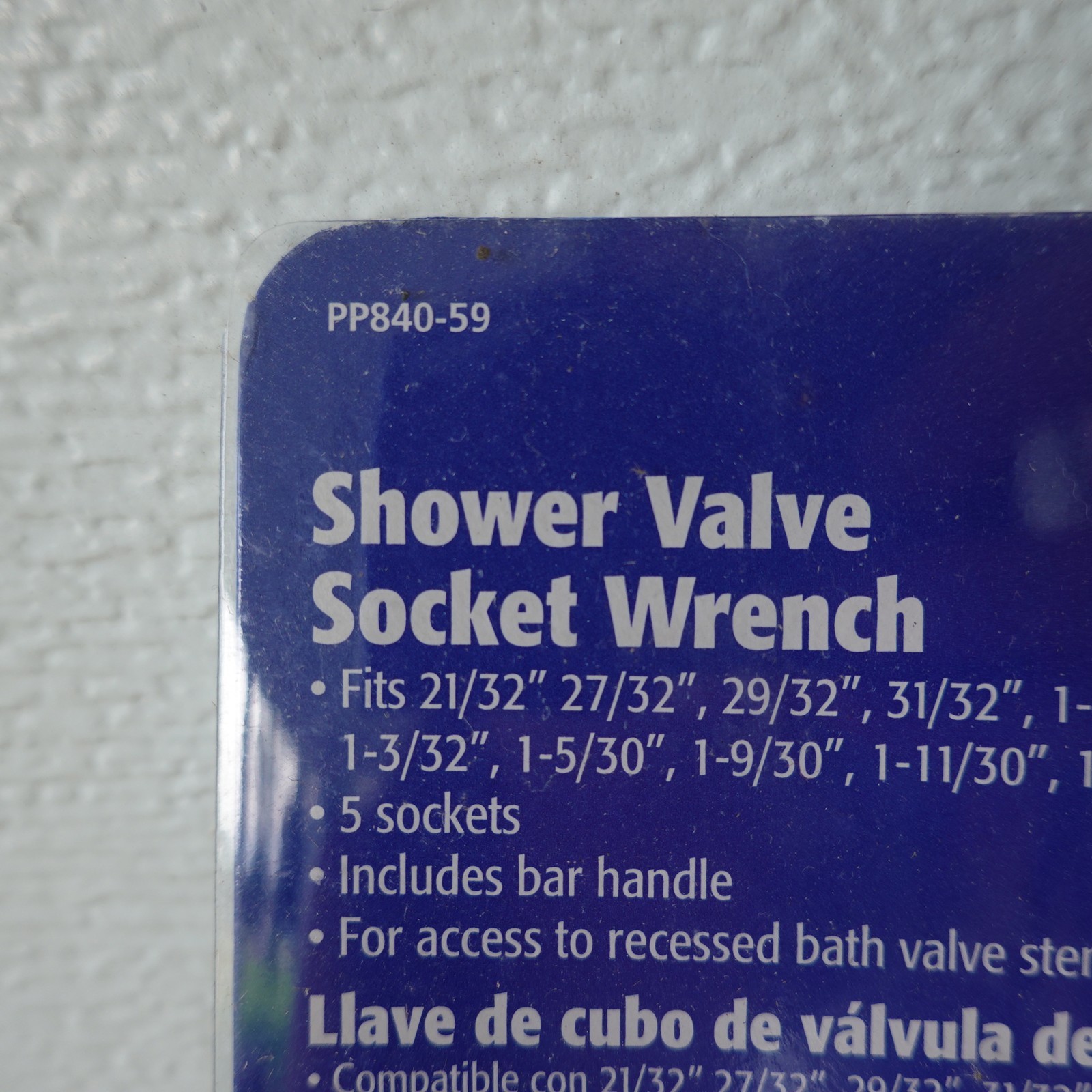 Plumb Pak PP840-59 Carbon Steel Zinc Shower Valve Five Socket Wrench