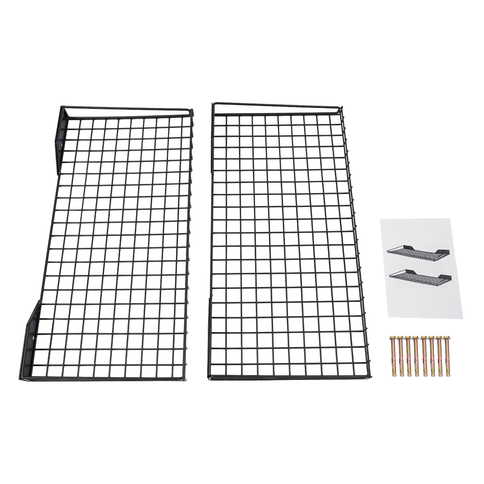 Wall Mount Mesh Storage Rack Garage Organizer For Basement Office Kitchen