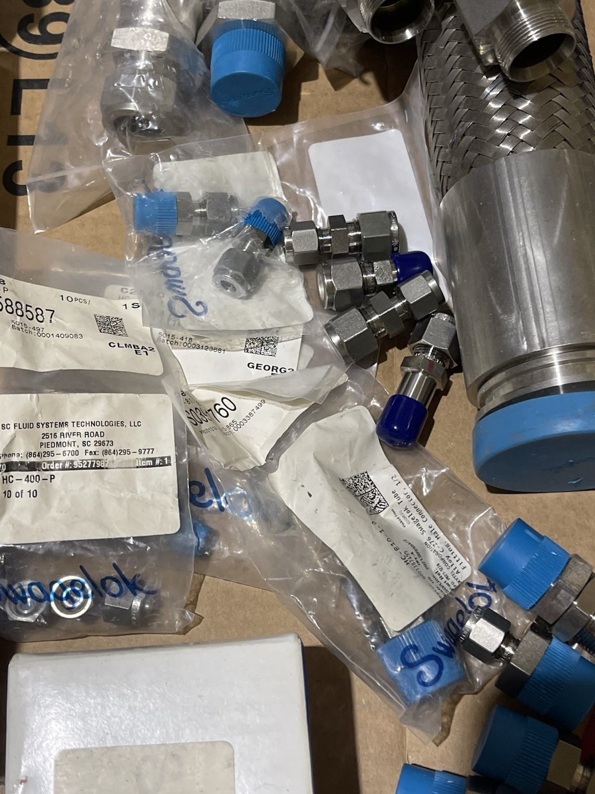Lot Of Swagelok Fittings, Hoses, Valves, Filters, SS Stainless Steel, HC C-276