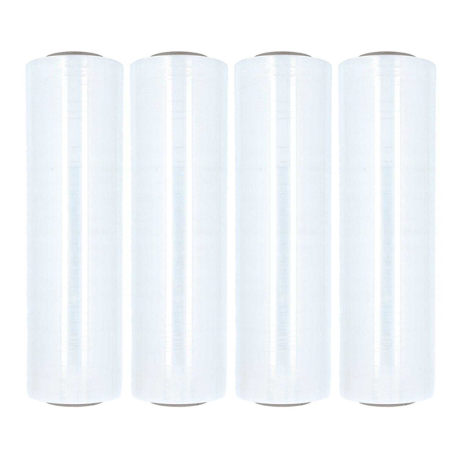 4 Rolls 18″ x 1500′ Pallet Cast Stretch Hand Shrink Film Wrap (80 Gauge) Clear