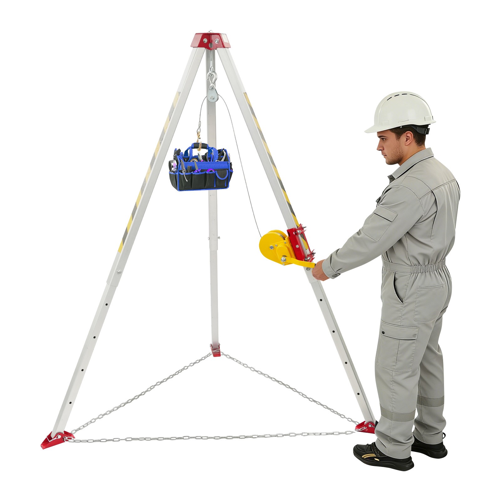 1200lbs Confined Space Tripod Kit,Floor-standing Rescue Tripod,Rescue Tripod Kit