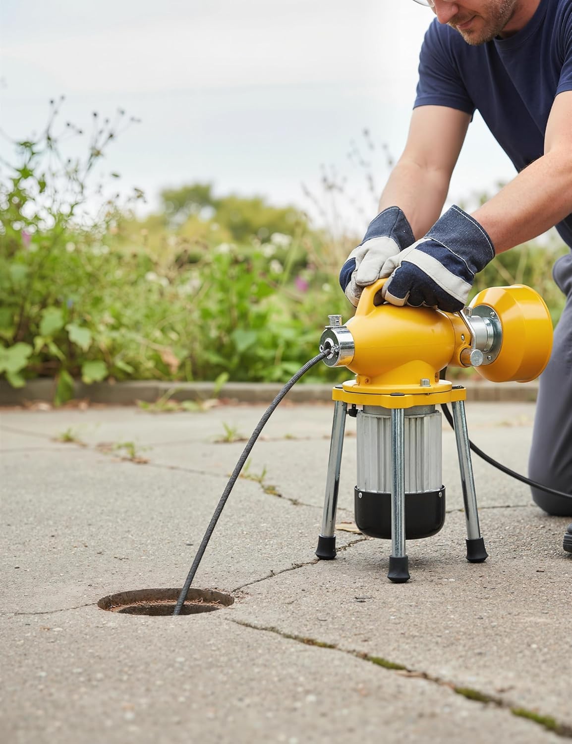 GRAVEE 66FTx 5/8″ Portable Drain Cleaning Machine Auto Feed Electric Sewer Snake