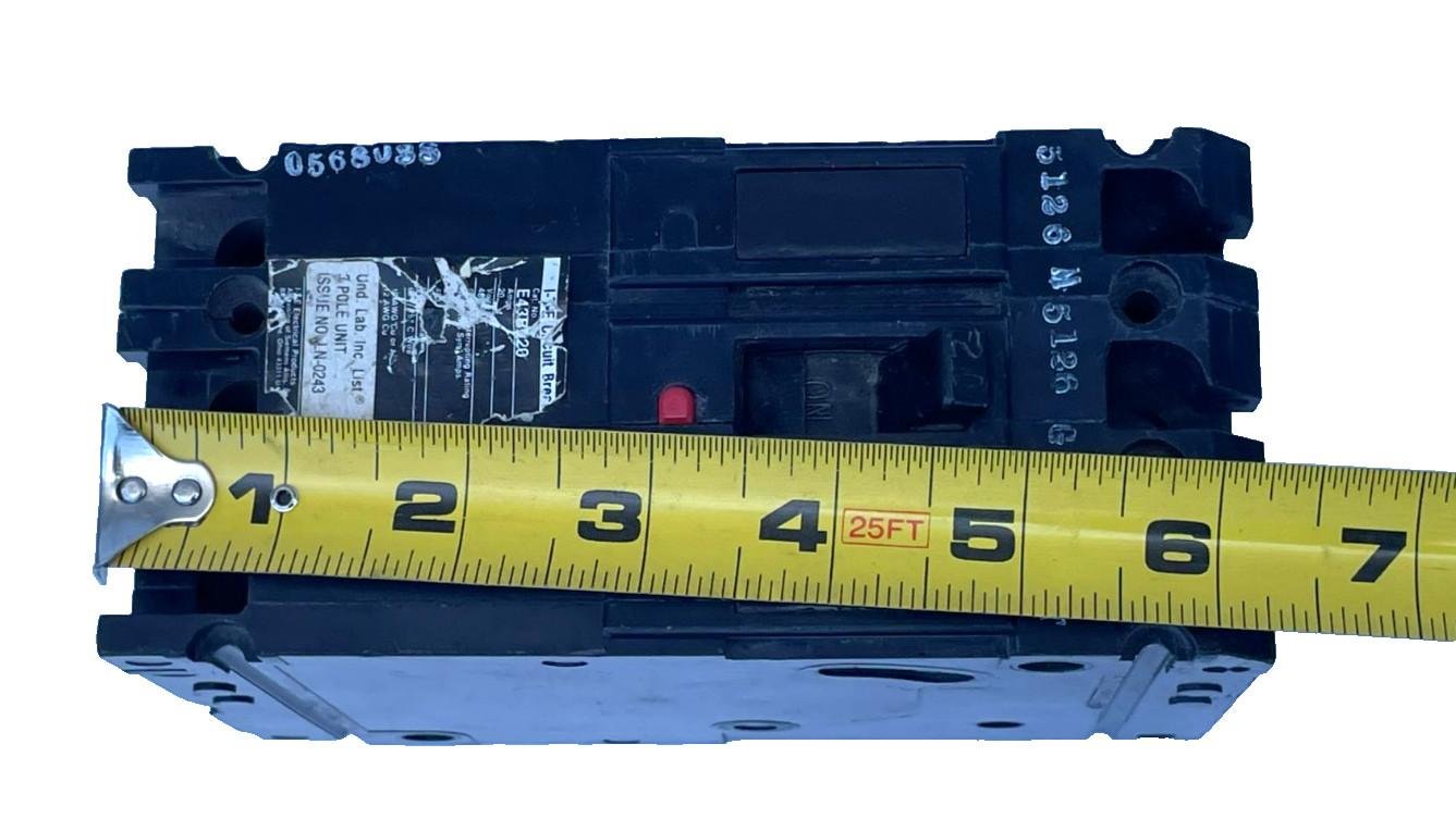 I-T-E Circuit Breaker 20 Amps 3 Pole 480 VAC E43B020