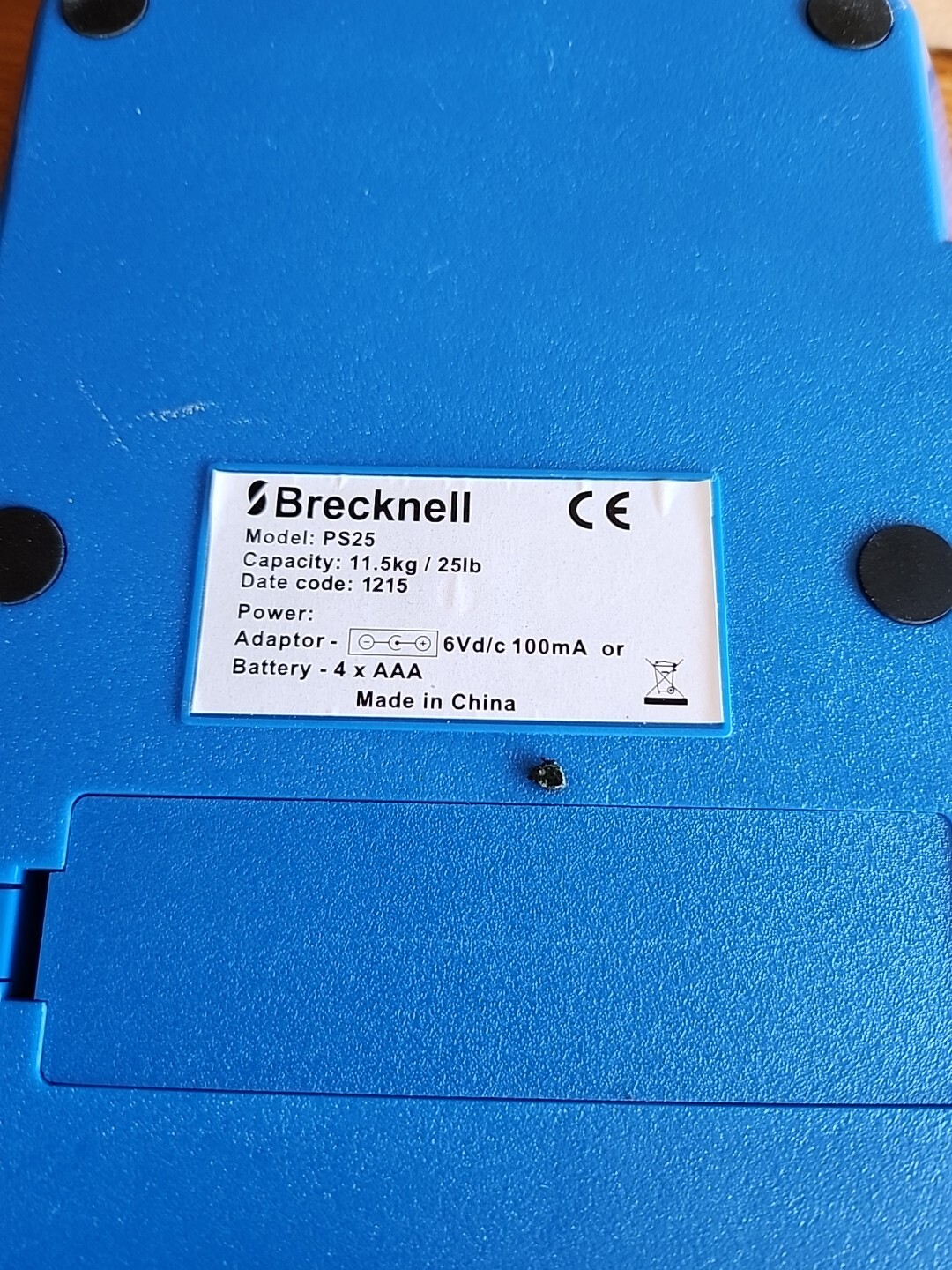 Brecknell PS25 Electronic Portable Postal Parcel Scale 25 lb x 0.2 oz, Blue