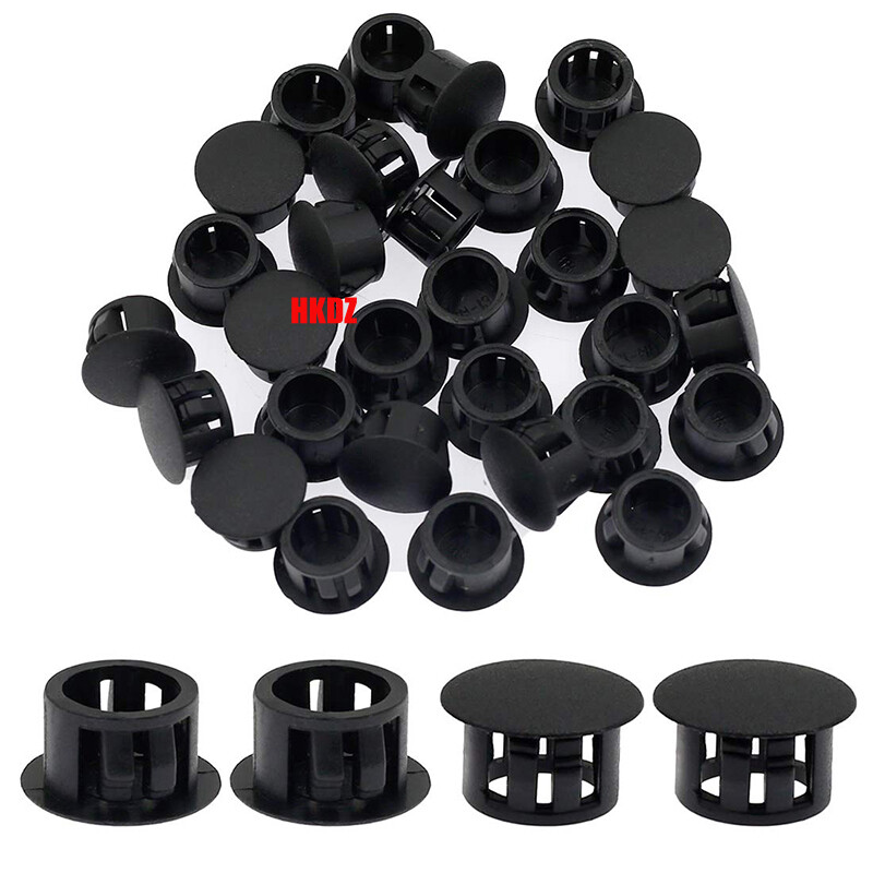 Black Round Plastic Hole Plug Blanking End Caps Pipe Tube Inserts Bungs 5mm~60mm
