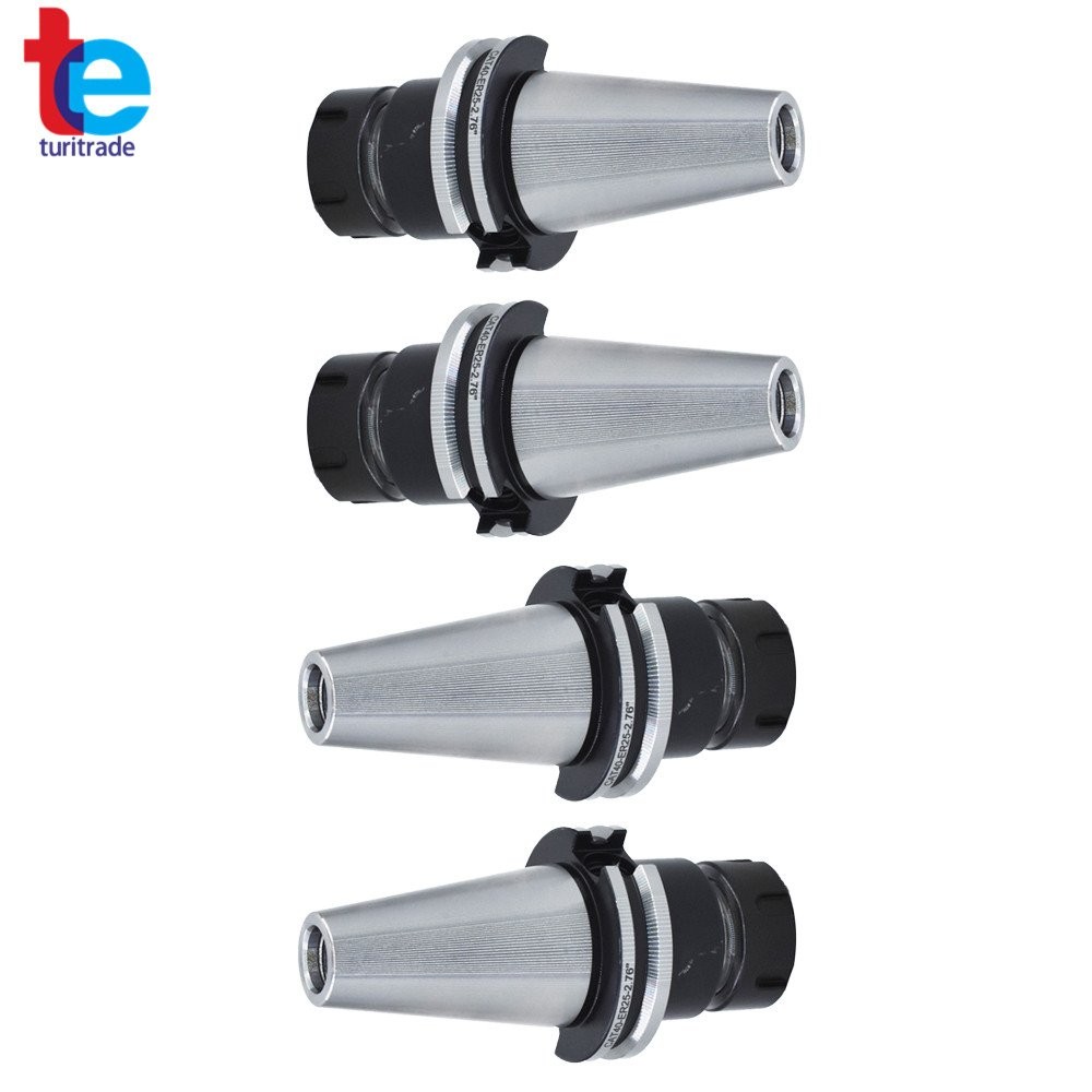 4×CAT40 ER25 Collet Chuck W. 2.76″ Gage Length 4 Chucks Tool Holder Set