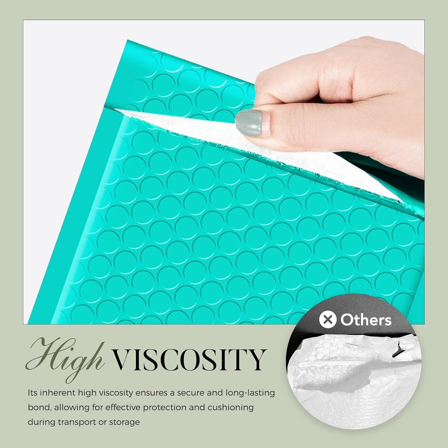 200 Teal Bubble Mailers 4×8 Inches – Waterproof, Self-Seal & Padded for Shipping