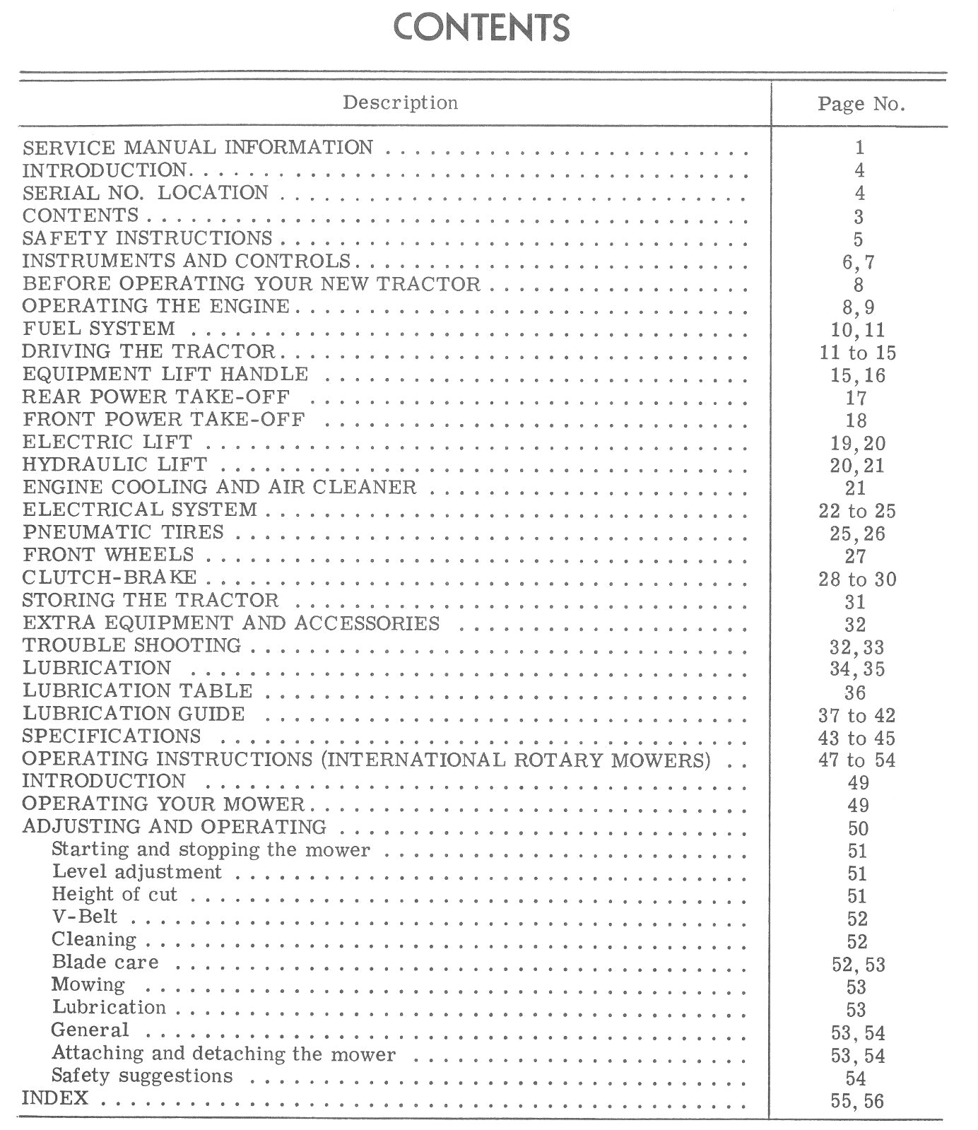 IH Cub Cadet 86 108 109 128 129 149 Owner’s Manual Lawn Tractor & Mower