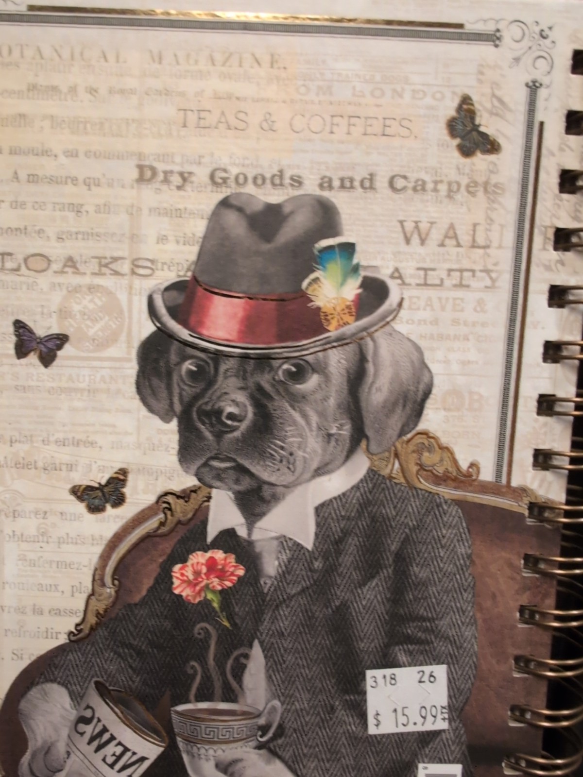 Punch Studio Spiral Notebook 104 Lined Pages. Puppy On Front Cover New Cute