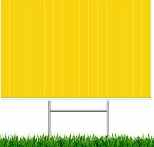10 Pack Blank Yard Signs 18×24 with H-Stakes for Garage Sales & Graduations